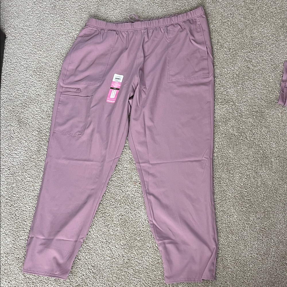 Scrubstar Women’s Pull-On Hybrid Pants Size XL Color-Mauve Haze